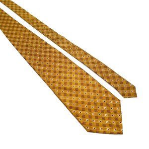 Jatala Mens Necktie Accessory Shiny Gold Black Red Office Work Casual Dad Gift